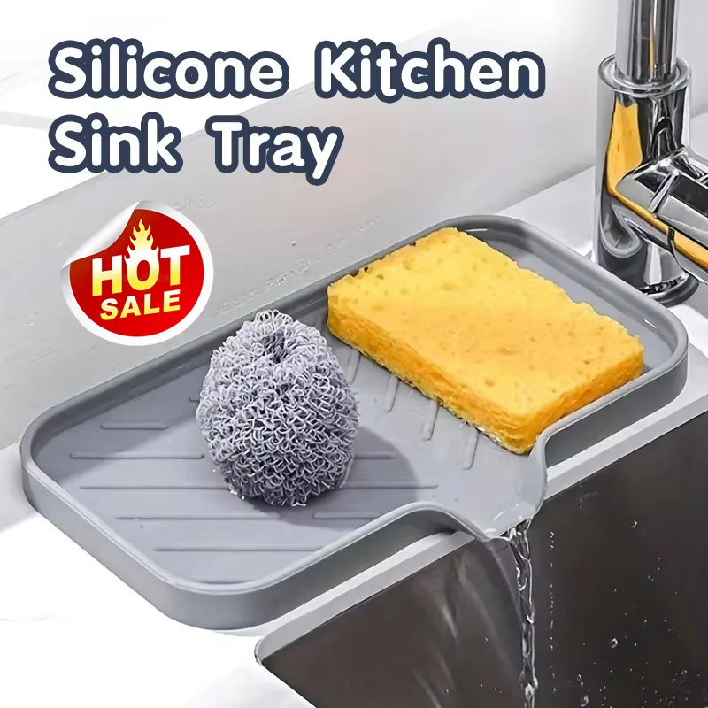 Silicone Tap Washer - Silikon-Ablaufmatte für Küchenarmatur, Spülbeckenablage, Seifenspender, Schwammablage,