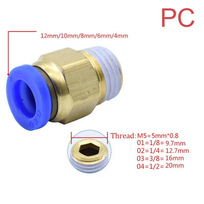 1PCS Pneumatische Schnell Ansc – Compression Fitting Brass Bewertung und Preis